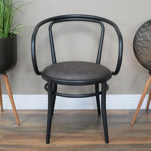 2 x Dutch Grey Faux Leather Dining Chair