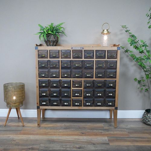 Dutch Wooden 2 Door with Multi Drawer Wide Cabinet