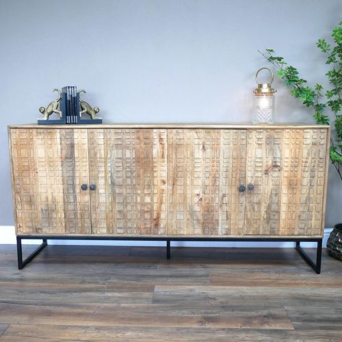 Dutch Mango Wood 4 Door Medium Sideboard - 168cm