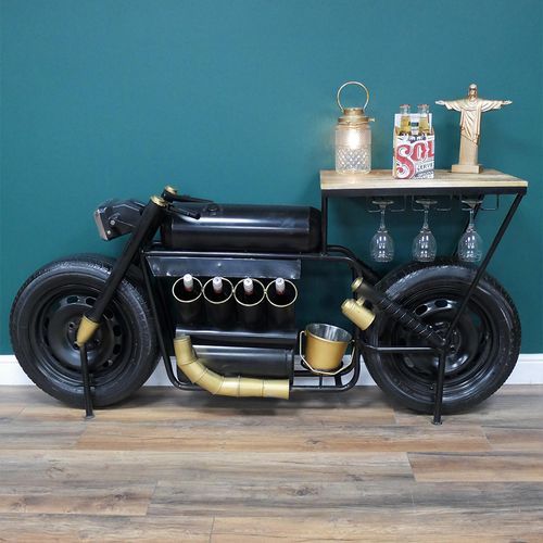 Dutch Black Metal Motorbike Bar Unit