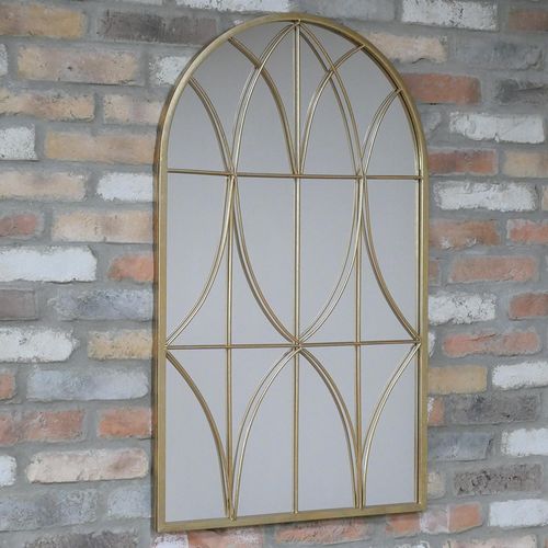 Arch Gold Metal Frame Wall Mirror