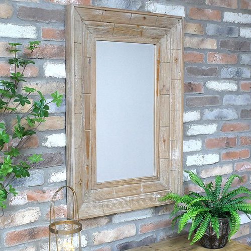 Wooden Frame Rectangular Wall Mirror