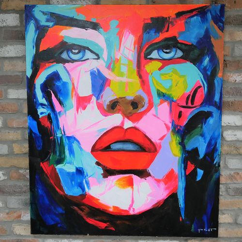 Women Face Hand Painting Canvas Wall Art - 7461
