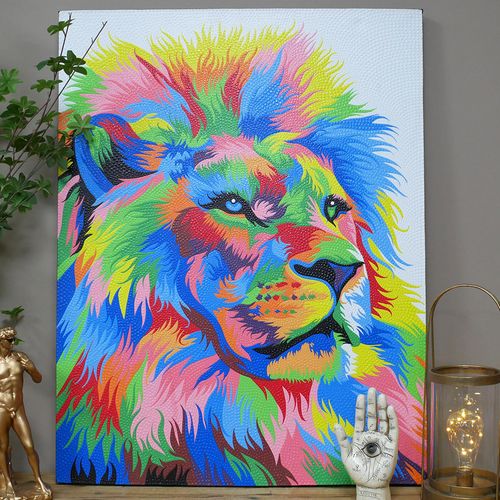 Lion Multi Coloured Wall Art