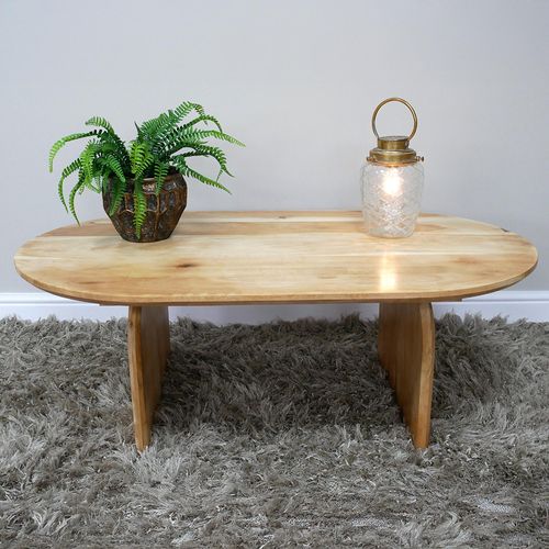Dutch Wooden Oval Coffee Table