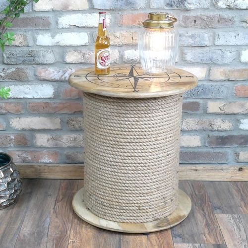 Dutch Mango Wood Round Side Table - 49cm