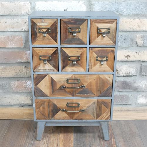 Dutch Wooden Small Multi Drawer Storage Unit