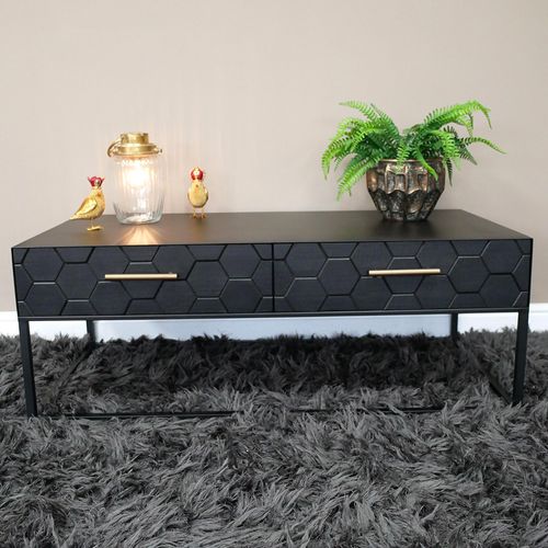 Dutch Black 2 Drawer Coffee Table