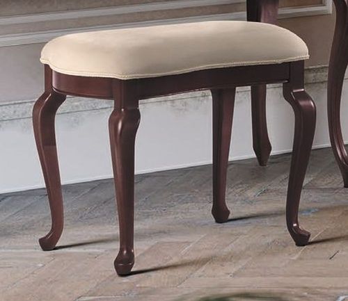 Camel Verdi Walnut French Style Padded Dressing Stool
