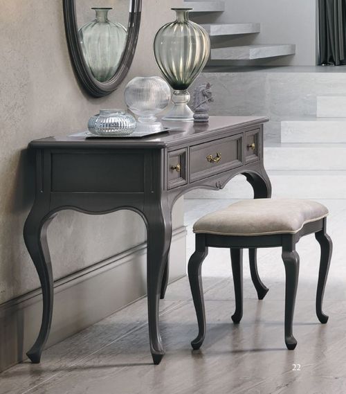Camel Verdi Grey French Style 3 Drawer Dressing Table