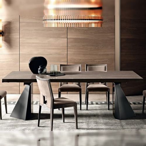 Modum Elite Silver Birch Italian Extending Dining Set with Ambra Dining Chairs