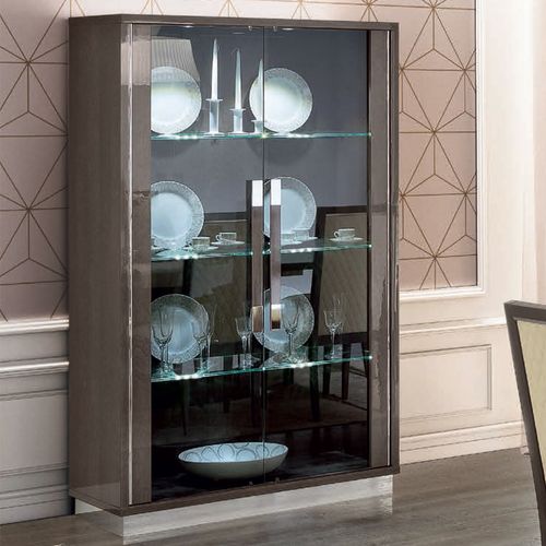Modum Platinum Italian Silver Slim Vitrine