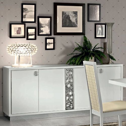 Modum Roma White Italian Glamour Large Buffet Sideboard