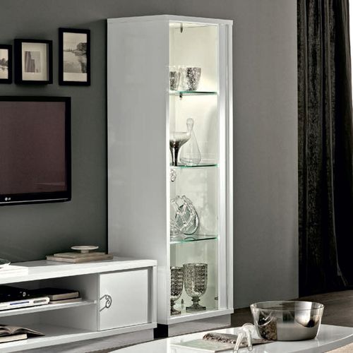Modum Roma White Italian Glamour 1 Door Vitrine