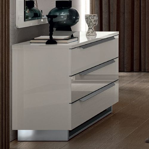 Modum Kimera White Italian 3 Drawer Chest