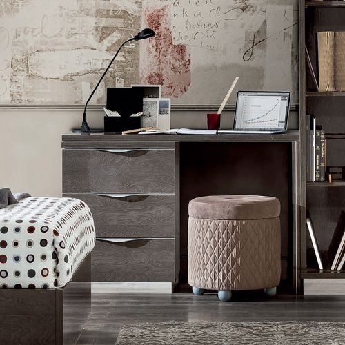 Modum Platinum Italian Pedestal Writing Desk