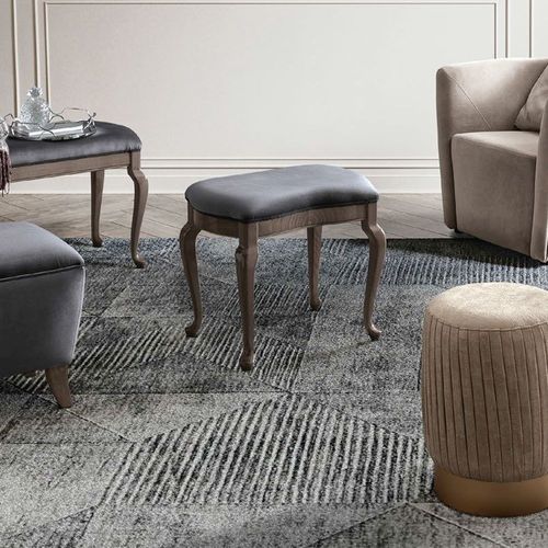 Camel Nabucco Silver Birch Italian Padded Dressing Stool