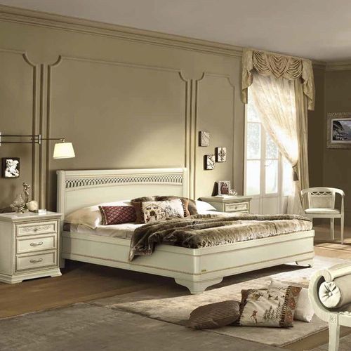 Camel Torriani Ivory Italian 6ft Queen Size Tiziano Bed