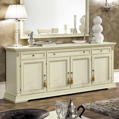 Camel Treviso White Ash Italian Extra Large Buffet Sideboard