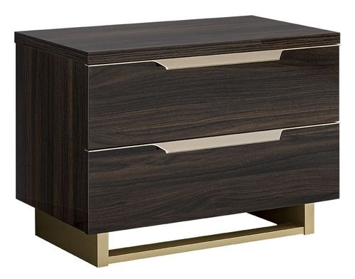 Modum Smart Walnut Italian 2 Drawer Maxi Bedside Cabinet