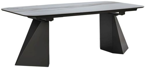 Modum Elite Bianco Antico Italian 8 Seater Ceramic Pedestal Dining Table