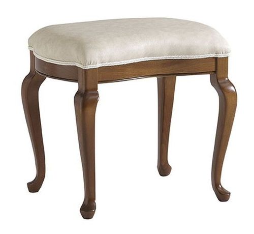 Camel Giotto Walnut Italian Padded Dressing Stool