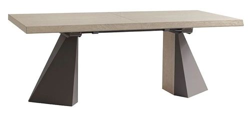Modum Elite Sand Birch Italian 6-8 Seater Extending Double Pedestal Dining Table
