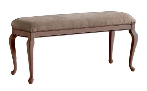 Camel Giotto Walnut Italian Padded Bench