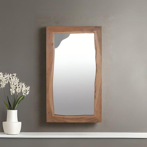 Monza Natural Acacia Wood Wall Mirror