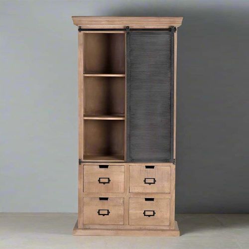 Irondale Mango Wood 1 Door Display Cabinet