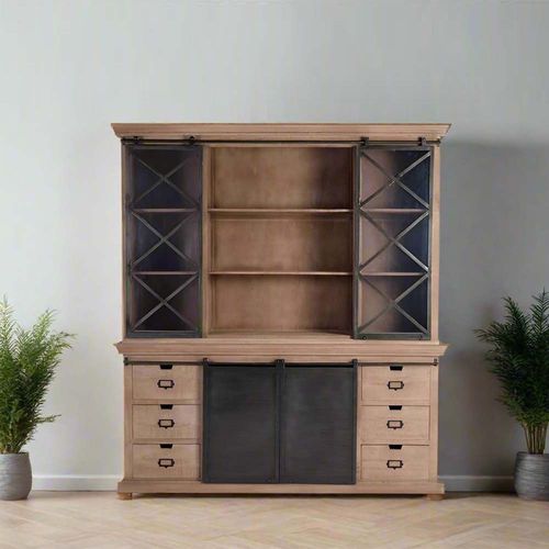 Irondale Mango Wood 4 Door Display Cabinet