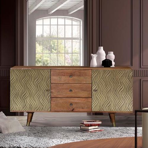 Hamlin Textured Mango Wood 2 Door Large Sideboard - 160cm