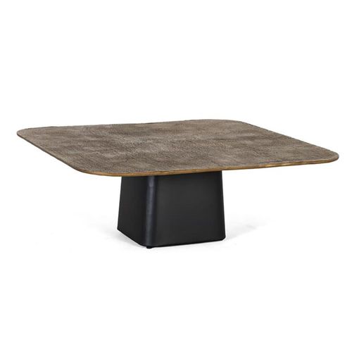 Aberaeron Bronze and Black Square Coffee Table - 90cm