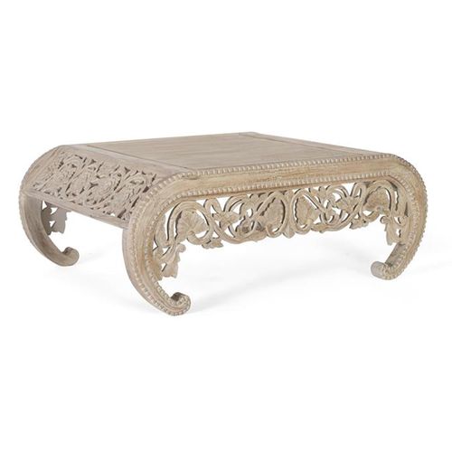 Dale Carved Mango Wood Coffee Table