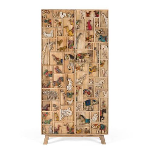 Safari Mango Wood 2 Door Wardrobe