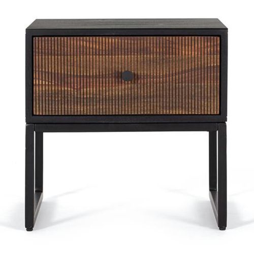 Venedocia Mango Wood 1 Drawer Bedside Table