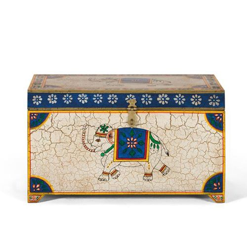 Jasnitz Mango Wood Painted Storage Trunk