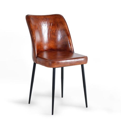 2 x Arroyo Brown Leather Dining Chair