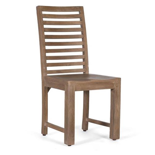 2 x Udine Mango Wood Ladder Back Dining Chair