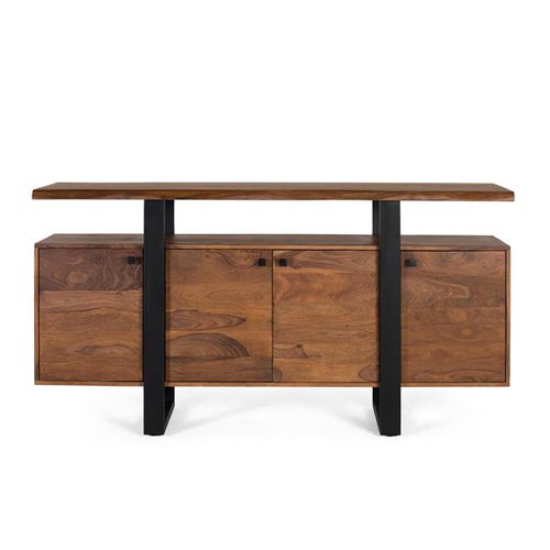 Hoteshi Walnut Rosewood 4 Door Large Sideboard - 175cm