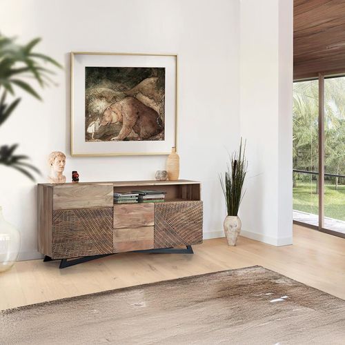 Karlstad Acacia Wood 2 Door Large Sideboard - 160cm