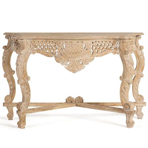 Cagliari Carved Mango Wood Console Table