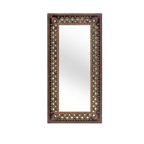 Lecce Black Painted Wooden Wall Mirror