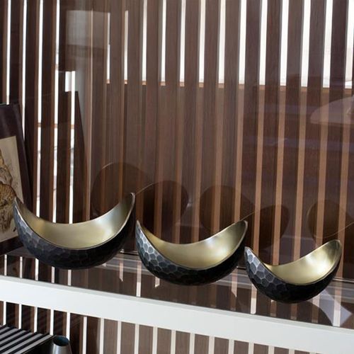 Nova Black and Gold Metal Bowl - Set of 3