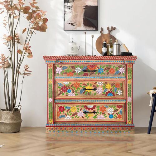 Pistoia Mango Wood Painted 3 Drawer Chest