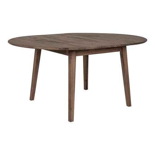 Metz Smoked Oak 4-6 Seater Extending Oval Dining Table - 118cm-158cm
