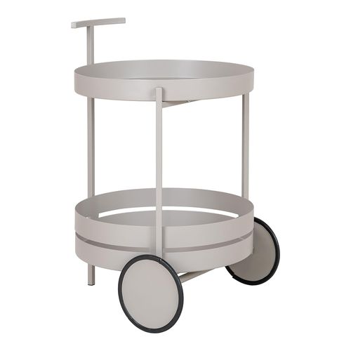 Beja Grey Metal Round Bar Trolley