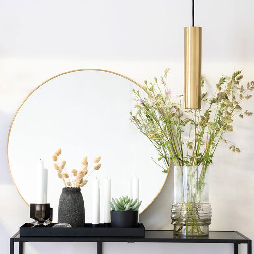 Jersey Brass Round Wall Mirror - 60cm x 60cm