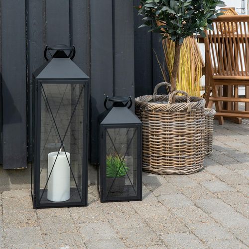 Casa Black Metal Lantern - Set of 2