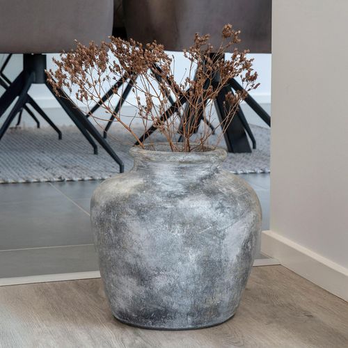 Santo Antique Grey Terracotta Decoration Vase